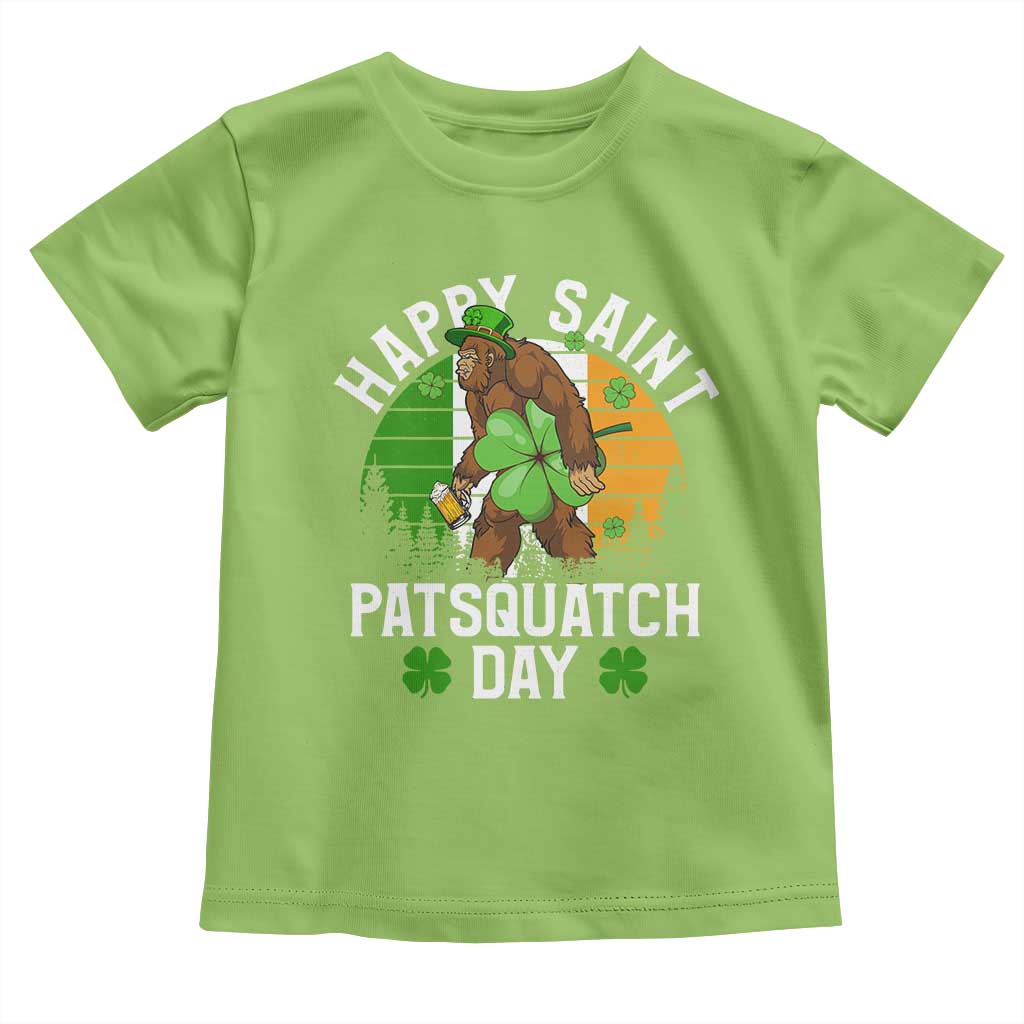 St Patricks Day Bigfoot Toddler T Shirt Irish Shamrock Sasquatch Beer Lovers TS10 Lime Print Your Wear