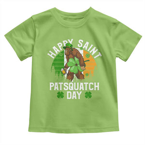 St Patricks Day Bigfoot Toddler T Shirt Irish Shamrock Sasquatch Beer Lovers TS10 Lime Print Your Wear