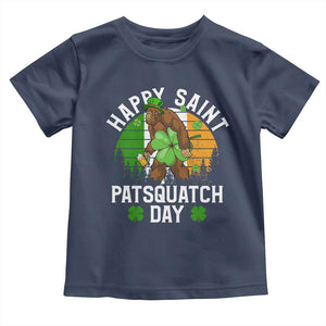 St Patricks Day Bigfoot Toddler T Shirt Irish Shamrock Sasquatch Beer Lovers TS10 Navy Print Your Wear