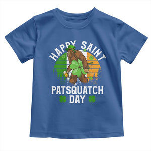 St Patricks Day Bigfoot Toddler T Shirt Irish Shamrock Sasquatch Beer Lovers TS10 Royal Blue Print Your Wear