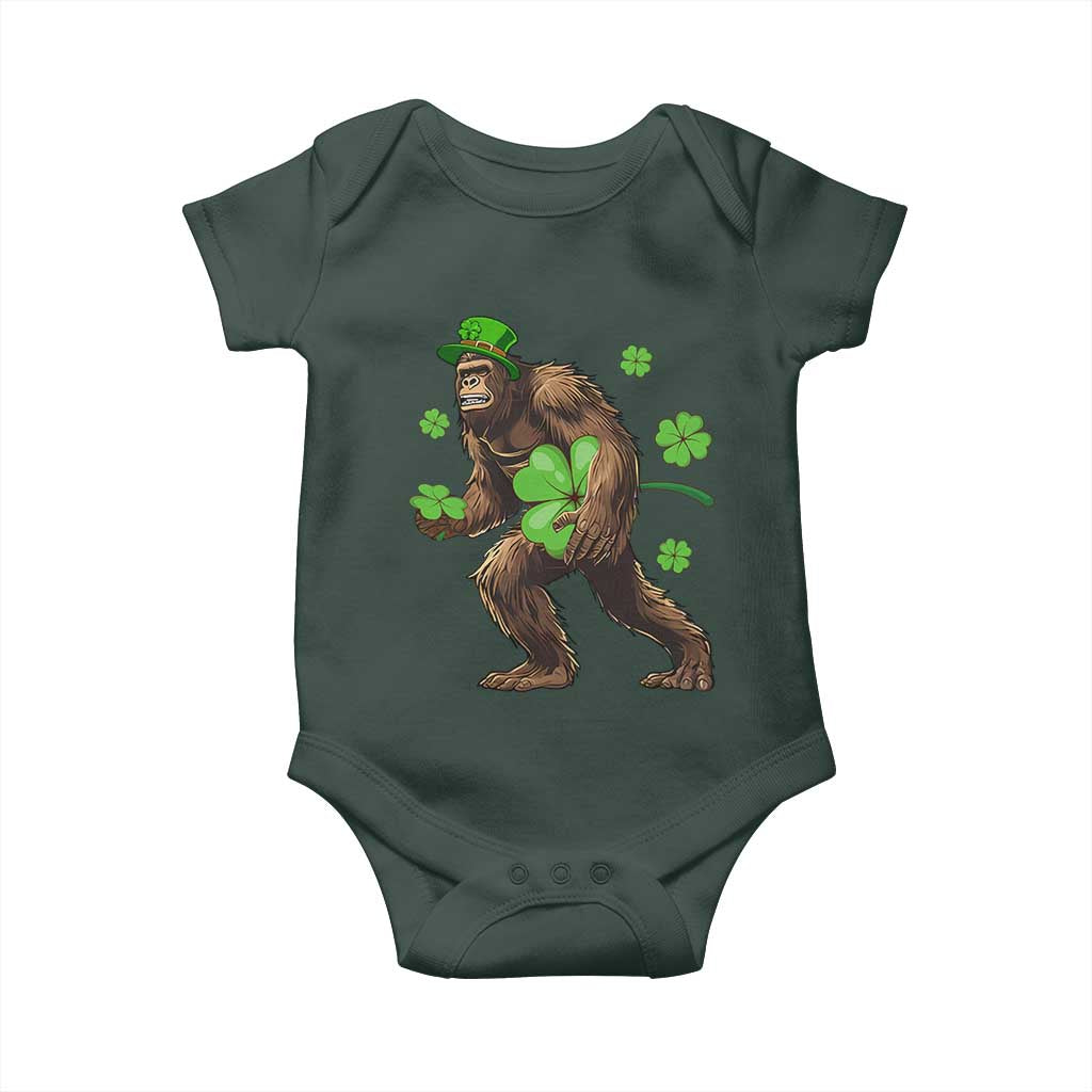 St Patricks Day Bigfoot Baby Onesie Funny Sasquatch Shamrock TS10 Print Your Wear