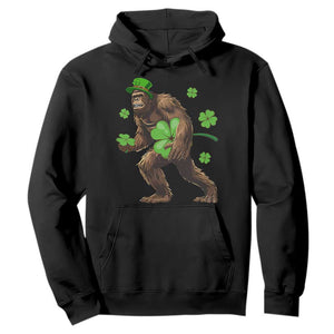 St Patricks Day Bigfoot Hoodie Funny Sasquatch Shamrock TS10 Black Print Your Wear