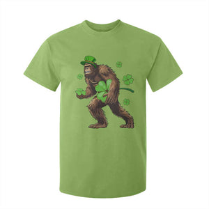 St Patricks Day Bigfoot T Shirt For Kid Funny Sasquatch Shamrock TS10 Lime Print Your Wear
