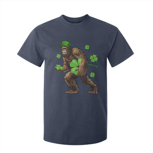 St Patricks Day Bigfoot T Shirt For Kid Funny Sasquatch Shamrock TS10 Navy Print Your Wear