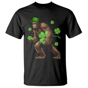 St Patricks Day Bigfoot T Shirt Funny Sasquatch Shamrock TS10 Black Print Your Wear
