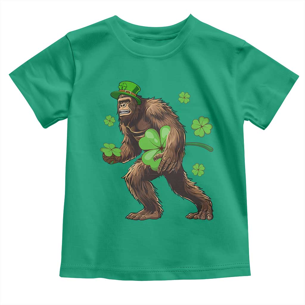 St Patricks Day Bigfoot Toddler T Shirt Funny Sasquatch Shamrock TS10 Irish Green Print Your Wear