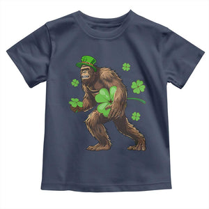 St Patricks Day Bigfoot Toddler T Shirt Funny Sasquatch Shamrock TS10 Navy Print Your Wear