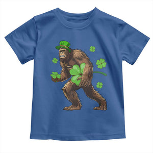 St Patricks Day Bigfoot Toddler T Shirt Funny Sasquatch Shamrock TS10 Royal Blue Print Your Wear