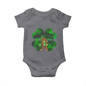 St Patricks Day Lucky Shamrock Bigfoot Baby Onesie Funny Sasquatch Irish TS10 Charcoal Print Your Wear