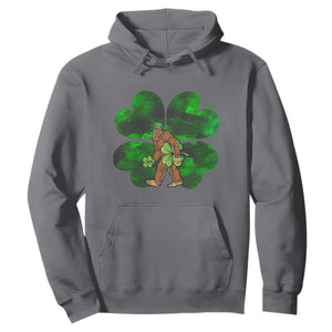 St Patricks Day Lucky Shamrock Bigfoot Hoodie Funny Sasquatch Irish TS10 Charcoal Print Your Wear