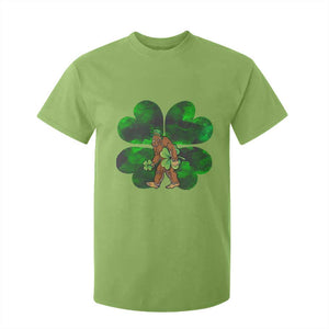 St Patricks Day Lucky Shamrock Bigfoot T Shirt For Kid Funny Sasquatch Irish TS10 Lime Print Your Wear