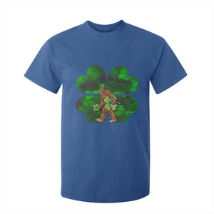 St Patricks Day Lucky Shamrock Bigfoot T Shirt For Kid Funny Sasquatch Irish TS10 Royal Blue Print Your Wear