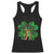 St Patricks Day Lucky Shamrock Bigfoot Racerback Tank Top Funny Sasquatch Irish TS10 Black Print Your Wear