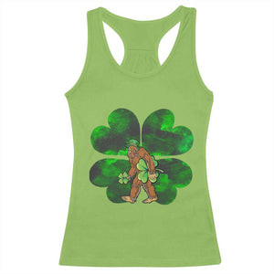 St Patricks Day Lucky Shamrock Bigfoot Racerback Tank Top Funny Sasquatch Irish TS10 Lime Print Your Wear