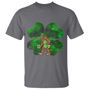 St Patricks Day Lucky Shamrock Bigfoot T Shirt Funny Sasquatch Irish TS10 Charcoal Print Your Wear