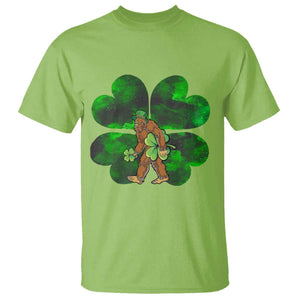 St Patricks Day Lucky Shamrock Bigfoot T Shirt Funny Sasquatch Irish TS10 Lime Print Your Wear