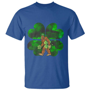 St Patricks Day Lucky Shamrock Bigfoot T Shirt Funny Sasquatch Irish TS10 Royal Blue Print Your Wear