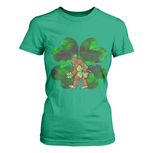 St Patricks Day Lucky Shamrock Bigfoot T Shirt For Women Funny Sasquatch Irish TS10 Irish Green Print Your Wear