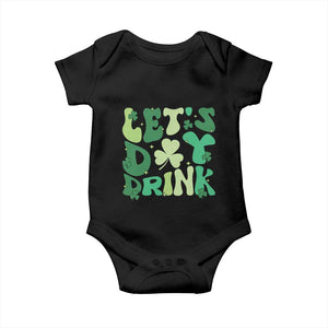 St. Patrick's Day Irish Pub Baby Onesie Let's Day Drink TS10 Black Print Your Wear