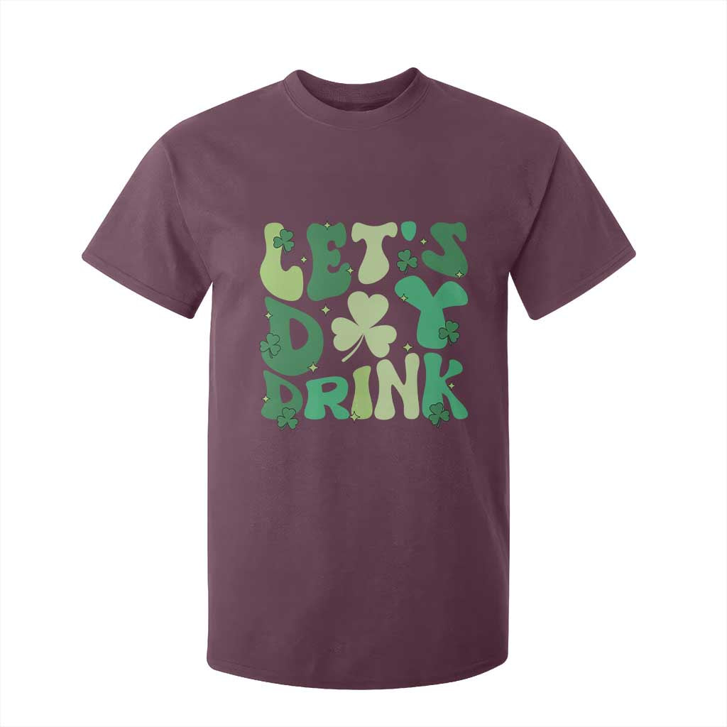 St. Patrick's Day Irish Pub T Shirt For Kid Let's Day Drink TS10 Maroon Print Your Wear