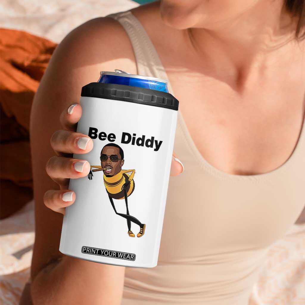 Bee Diddy 4 in 1 Can Cooler Tumbler Dark Humor Internet Meme Brainrot Gen Z TS10 Print Your Wear