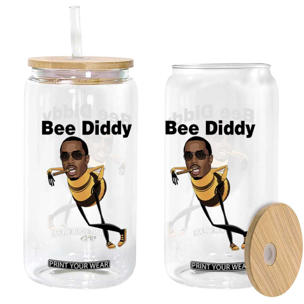 Bee Diddy Glass Can Dark Humor Internet Meme Brainrot Gen Z TS10 Print Your Wear
