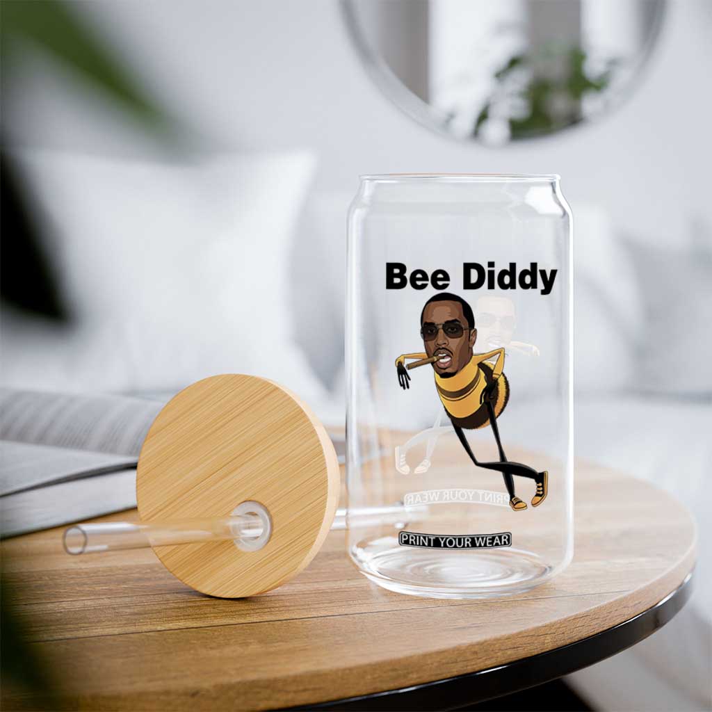 Bee Diddy Glass Can Dark Humor Internet Meme Brainrot Gen Z TS10 Print Your Wear
