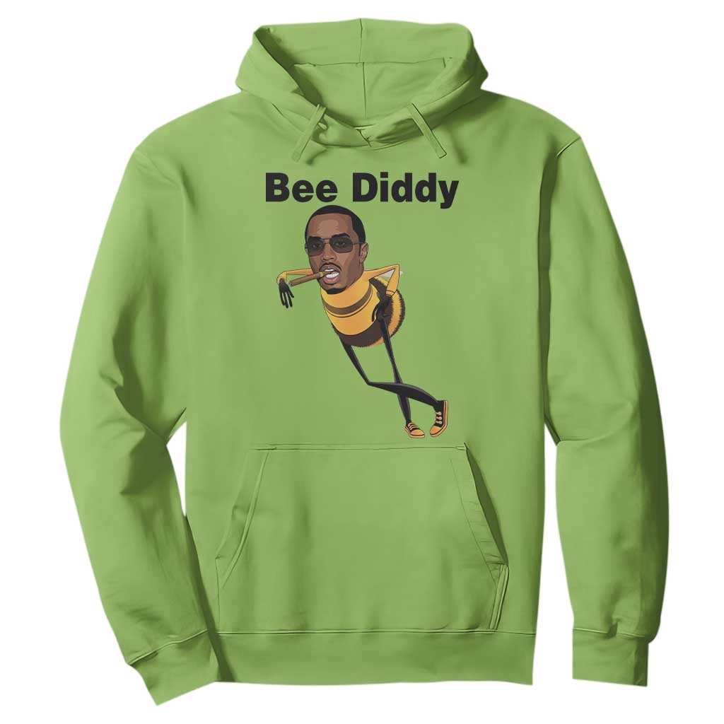 Bee Diddy Hoodie Dark Humor Internet Meme Brainrot Gen Z TS10 Lime Print Your Wear
