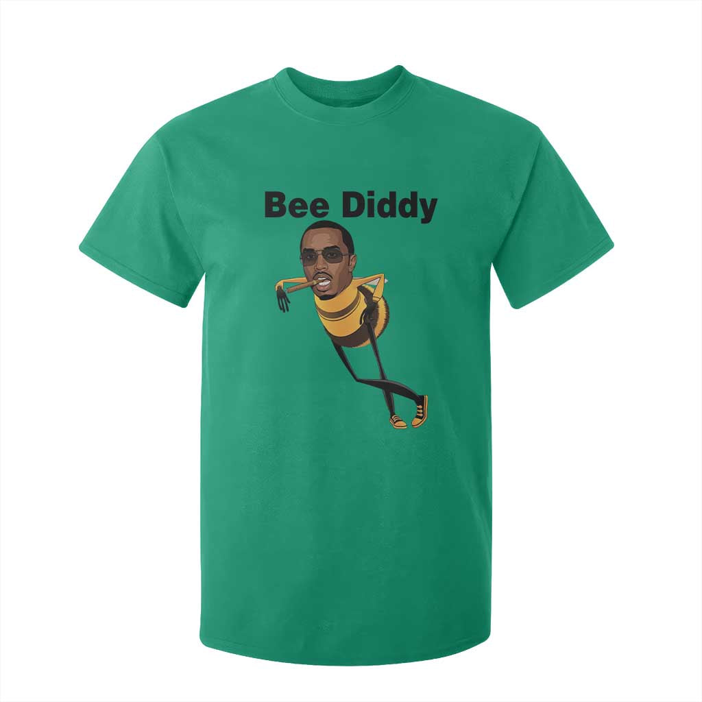 Bee Diddy T Shirt For Kid Dark Humor Internet Meme Brainrot Gen Z TS10 Irish Green Print Your Wear