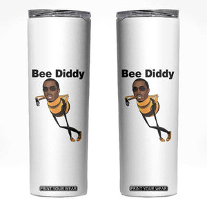 Bee Diddy Skinny Tumbler Dark Humor Internet Meme Brainrot Gen Z TS10 White Print Your Wear