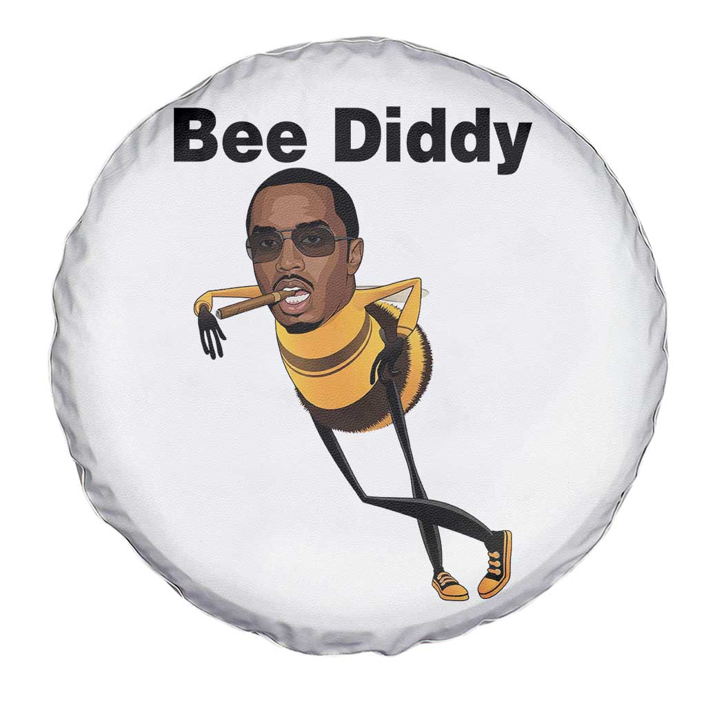 Bee Diddy Spare Tire Cover Dark Humor Internet Meme Brainrot Gen Z TS10 Print Your Wear
