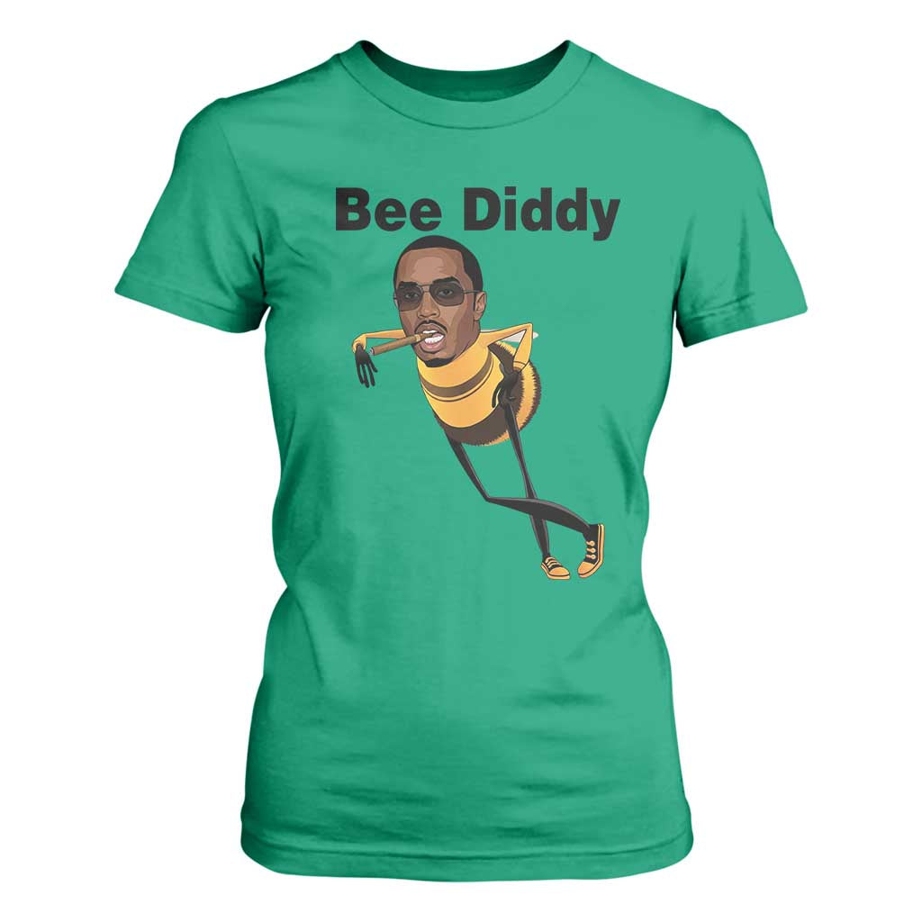 Bee Diddy T Shirt For Women Dark Humor Internet Meme Brainrot Gen Z TS10 Irish Green Print Your Wear