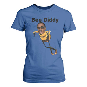 Bee Diddy T Shirt For Women Dark Humor Internet Meme Brainrot Gen Z TS10 Royal Blue Print Your Wear