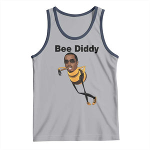 Bee Diddy Tank Top Dark Humor Internet Meme Brainrot Gen Z TS10 Athletic Heather Navy Print Your Wear
