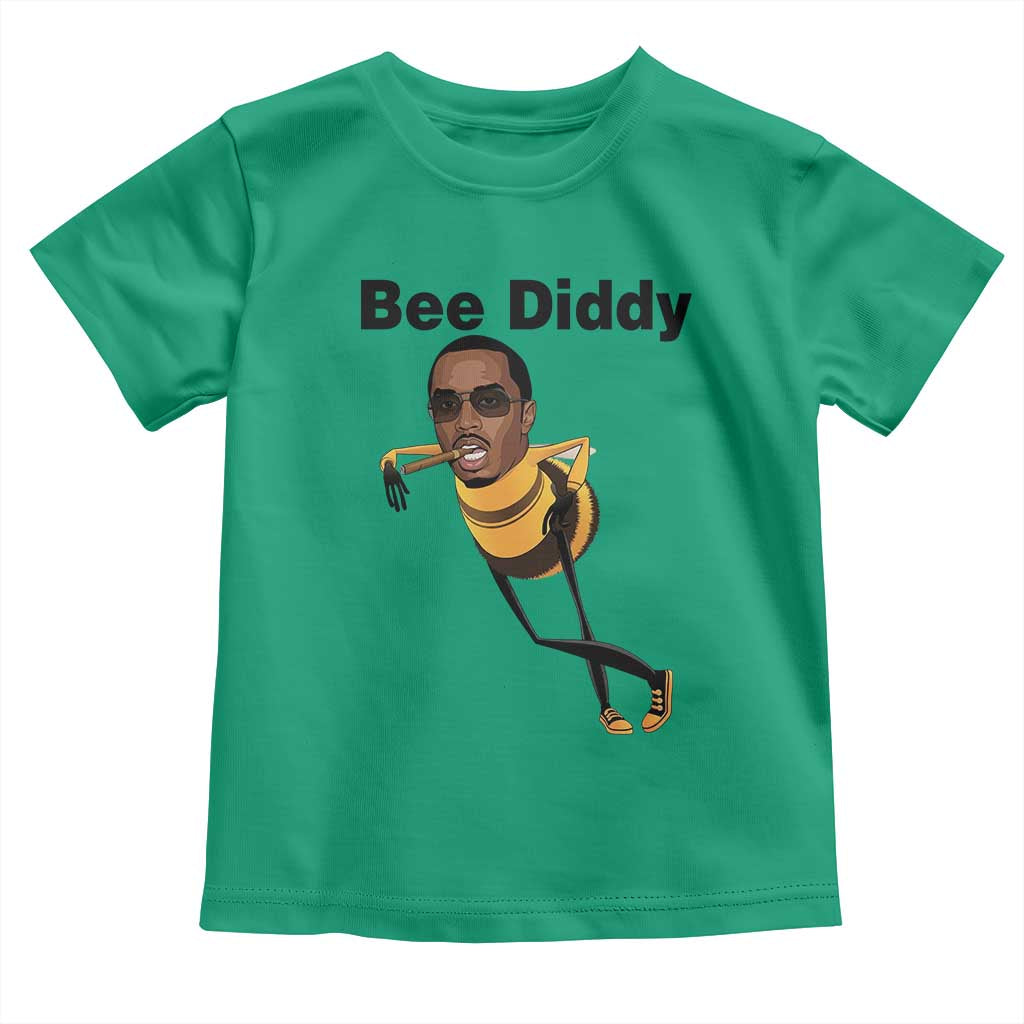 Bee Diddy Toddler T Shirt Dark Humor Internet Meme Brainrot Gen Z TS10 Irish Green Print Your Wear