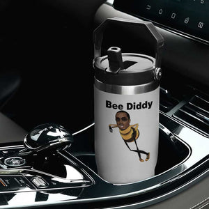Bee Diddy Flip Straw Tumbler Dark Humor Internet Meme Brainrot Gen Z TS10 Print Your Wear