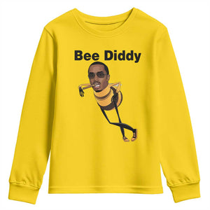 Bee Diddy Youth Sweatshirt Dark Humor Internet Meme Brainrot Gen Z TS10 Daisy Print Your Wear