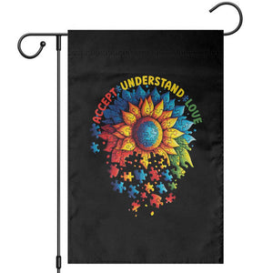 Autism Acceptance Sunflower Puzzle Garden Flag Accept Understand Love ASD TS10 Black Print Your Wear