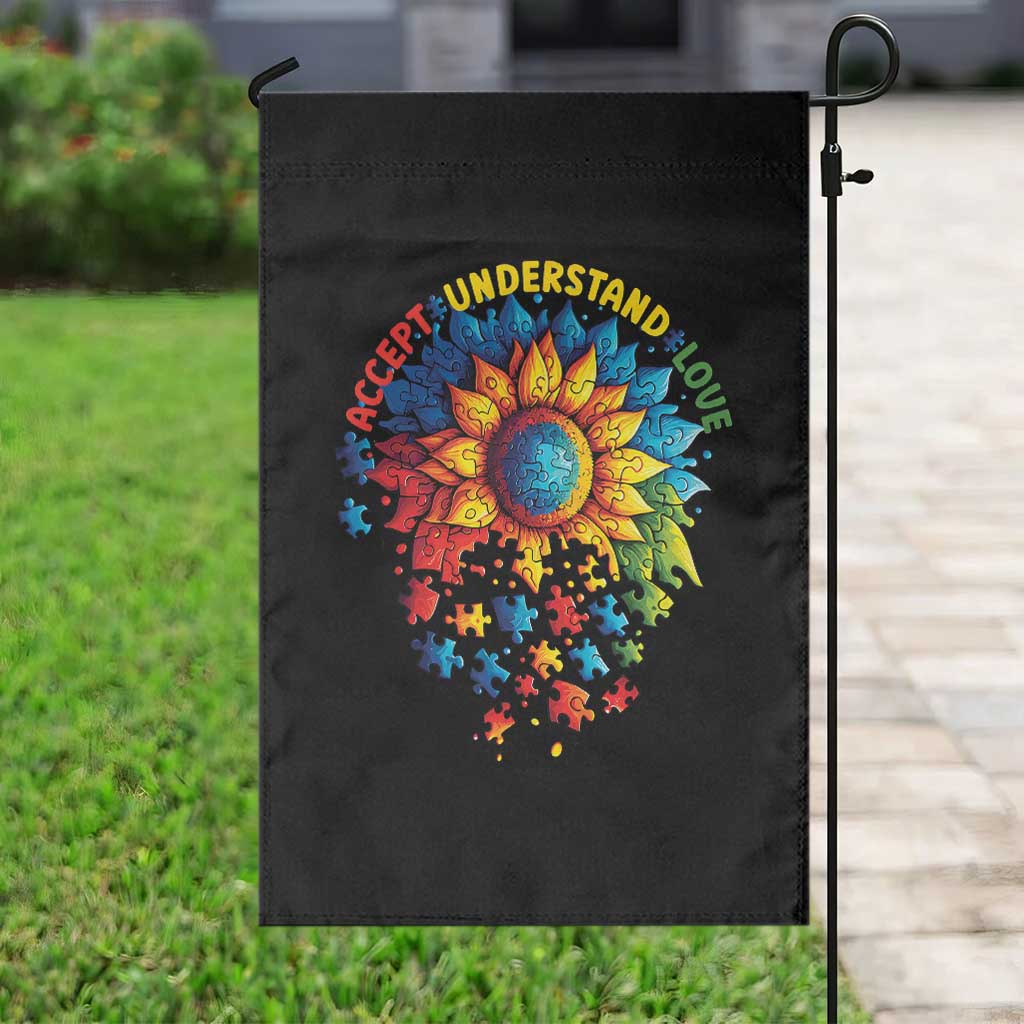 Autism Acceptance Sunflower Puzzle Garden Flag Accept Understand Love ASD TS10 Print Your Wear