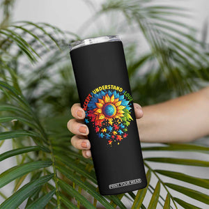 Autism Acceptance Sunflower Puzzle Skinny Tumbler Accept Understand Love ASD TS10 Print Your Wear