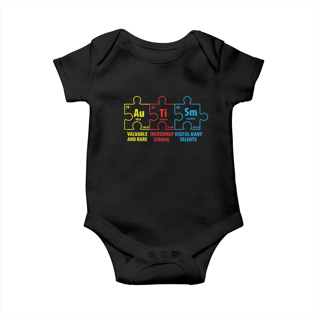 Autism Awareness Baby Onesie Elements Periodic Table ASD TS10 Black Print Your Wear