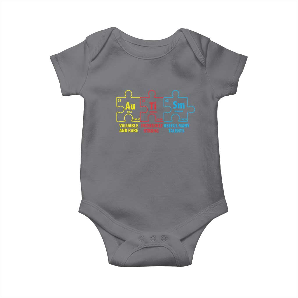 Autism Awareness Baby Onesie Elements Periodic Table ASD TS10 Charcoal Print Your Wear