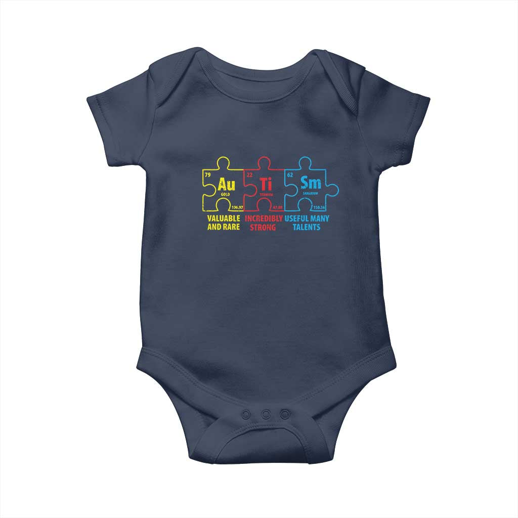 Autism Awareness Baby Onesie Elements Periodic Table ASD TS10 Navy Print Your Wear