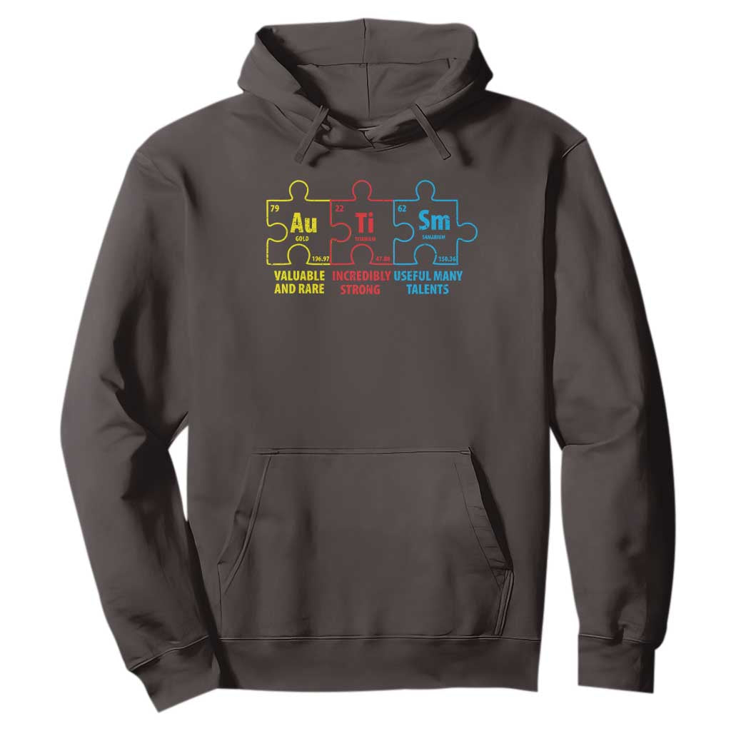 Autism Awareness Hoodie Elements Periodic Table ASD TS10 Dark Chocolate Print Your Wear