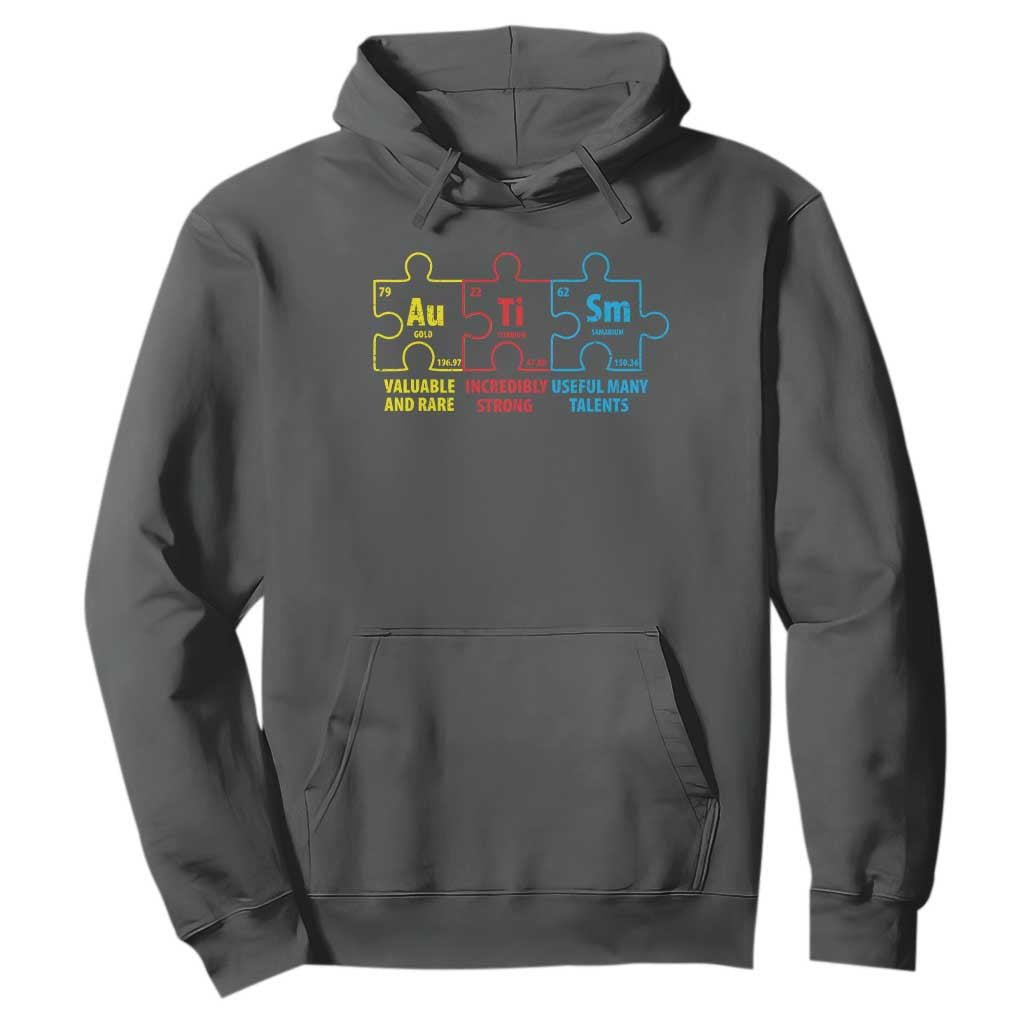Autism Awareness Hoodie Elements Periodic Table ASD TS10 Dark Heather Print Your Wear