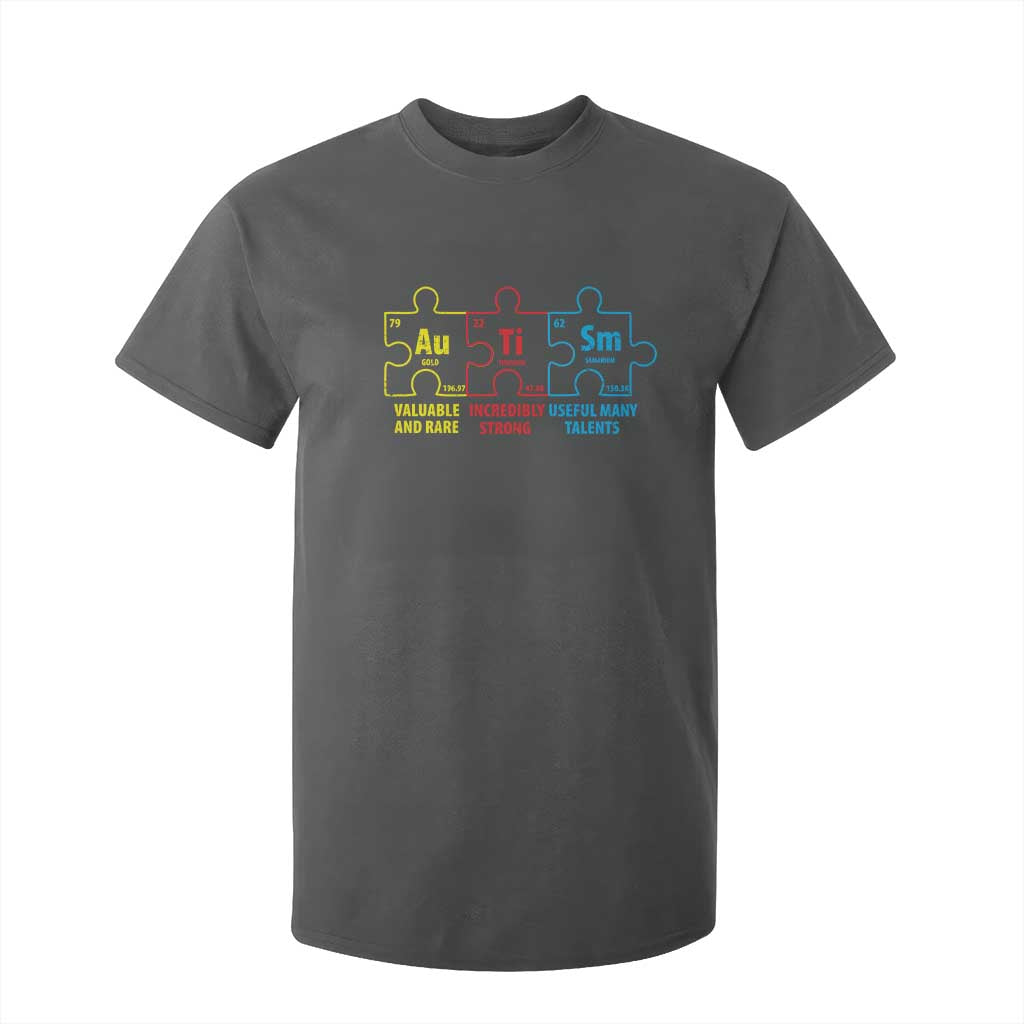 Autism Awareness T Shirt For Kid Elements Periodic Table ASD TS10 Dark Heather Print Your Wear