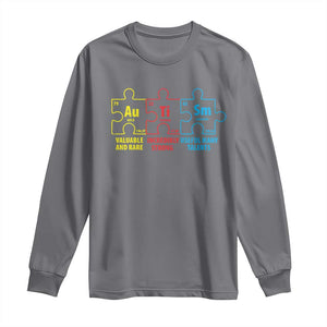 Autism Awareness Long Sleeve Shirt Elements Periodic Table ASD TS10 Charcoal Print Your Wear