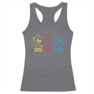Autism Awareness Racerback Tank Top Elements Periodic Table ASD TS10 Charcoal Print Your Wear