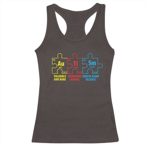 Autism Awareness Racerback Tank Top Elements Periodic Table ASD TS10 Dark Chocolate Print Your Wear
