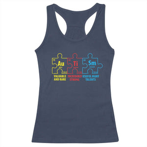 Autism Awareness Racerback Tank Top Elements Periodic Table ASD TS10 Navy Print Your Wear